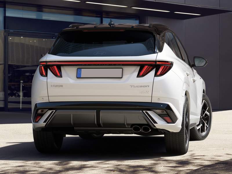 hyundai tucson hev back view